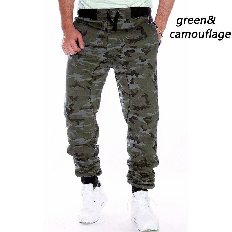 Camouflage Pants Men Hip Hop Casual Pants Loose Trousers Fashion Urban Mid Waist Pants
