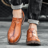 Casual leather shoes men loafers