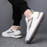 Trendy Lace-up Sneakers Casual Shoes Men's Fashion Versatile Round-toe Flat-soled Outdoor Casual Walking Running Shoes Students